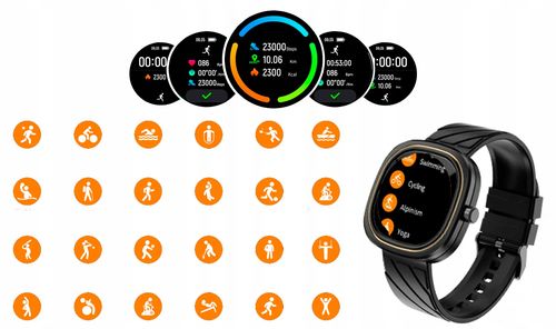 Smartwatch niktrade 206384501 czarny na Arena.pl