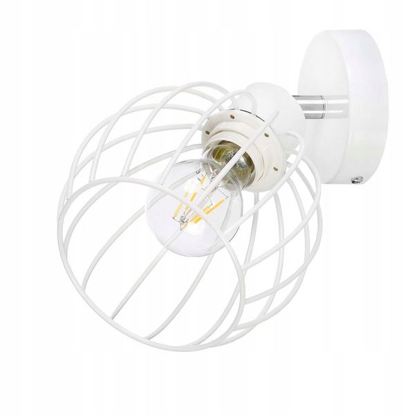 LAMPA KINKIET ścienny ruchomy loft drut KULA E27 zdjęcie 9