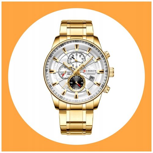 CURREN ELEGANCKI ZEGAREK MĘSKI DATOWNIK CHONOGRAF na Arena.pl