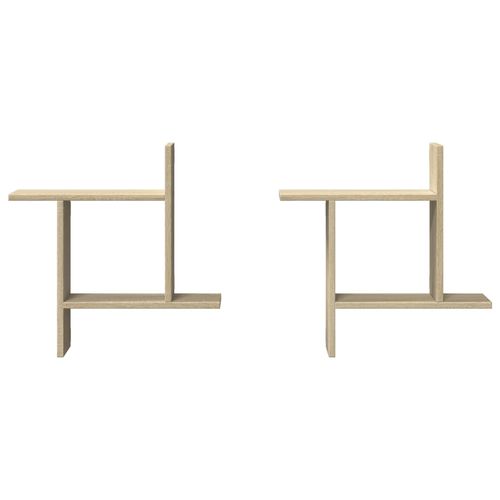 Półki ścienne, 2 szt., dąb sonoma, 50x12x50 cm na Arena.pl