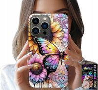 ETUI DO IPHONE 16 PRO - SŁONECZNIK Z MOTYLKIEM, OBUDOWA + FOLIA