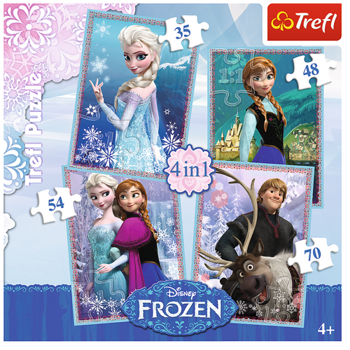 Trefl - Puzzle 4w1 Frozen 34210 na Arena.pl