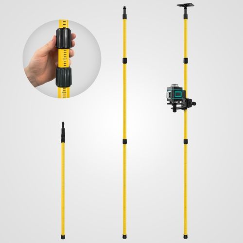 TYCZKA ROZPOROWA DO LASERA 3M DRĄŻEK POZIOMICY STATYW Z PODZIAŁKĄ + na Arena.pl