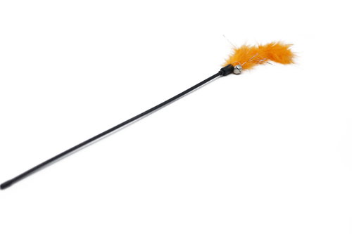 Zabawka dla kota wędka z kolorowym piórem i dzwonkiem 44-58cm UNIQ PETS na Arena.pl