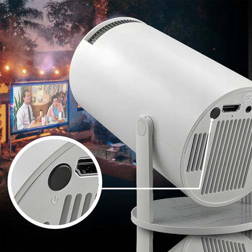 PROJEKTOR RZUTNIK WIFI ANDROID PRZENOŚNY OBROTOWY SMART 4K GŁOŚNIK BT 5.0 na Arena.pl