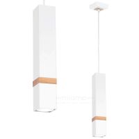 LAMPA wisząca VIDAR MLP5408 Milagro metalowa OPRAWA prostokątny ZWIS skandynawski biały