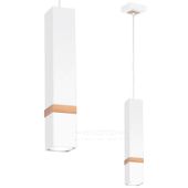 LAMPA wisząca VIDAR MLP5408 Milagro metalowa OPRAWA prostokątny ZWIS skandynawski biały