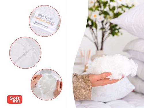 2 x PODUSZKA 60X70 ANTYALERGICZNA GRUBA ZAMEK na Arena.pl