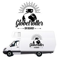 NAKLEJKA NA SAMOCHÓD góry globtroter KAMPER przyczepę kempingową auto 70 cm