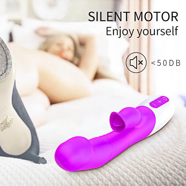 Wibrator-Silicon, Vibrator 7 Function And Heating Mode, Purple zdjęcie 5