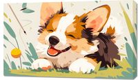 Obraz 100x60cm Beztroski Corgi