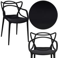 Krzesło do kuchni salonu jadalni biura nowoczesne Matrix skandynawskie loft czarne