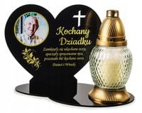 2 x Podstawka na znicz dedykacja grób nagrobek ZDJĘCIE