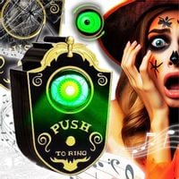 DZWONEK DO DRZWI ZAWIESZKA HALLOWEEN OKO LED INTERAKTYWNE PROJEKTOR LAMPKA
