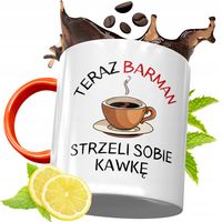 Kubek Pomarańczowy Dla Barmana Prezent Z Nadrukiem Ze Zdjęciem