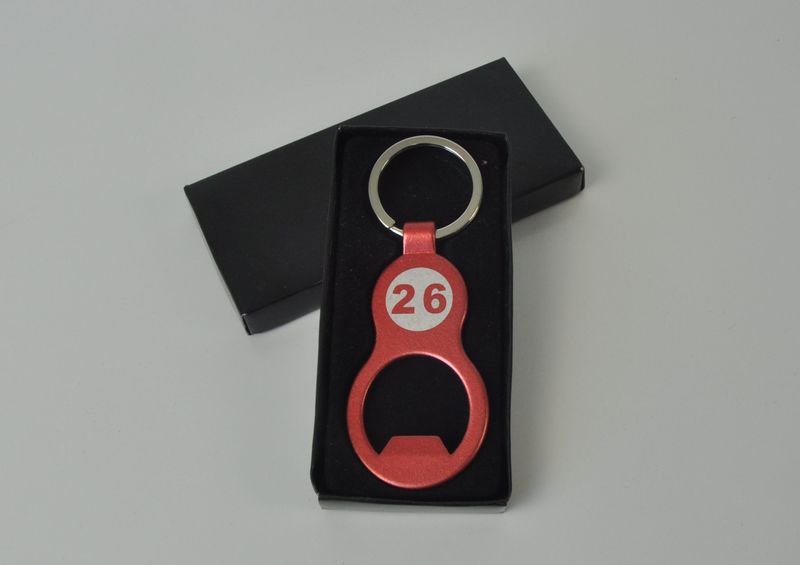 Metalowy brelok do kluczy z otwieraczem logo, grawer 50 szt. zdjęcie 3