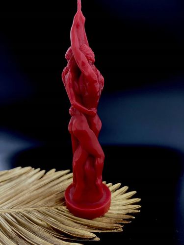 CZERWONA ŚWIECA KOCHANKÓW PARA KOCHANKÓW DO RYTUAŁÓW Z WOSKU PSZCZELEGO na Arena.pl