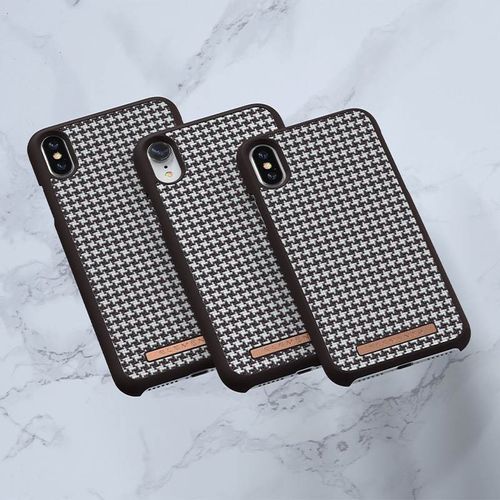 Nordic Elements Saeson Idun - Materiałowe etui iPhone XR (Dark Brown Pattern 2) na Arena.pl
