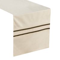 Bieżnik welwetowy z pasami zdobionymi cyrkoniami GLEN 35x180 kemowy