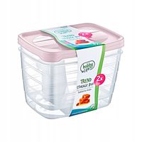 POJEMNIK NA ŻYWNOŚĆ KOMPLET 2 szt 3,5L 3500ml GŁĘBOKI BOX