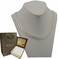 Łańcuszek Srebrny Damski Garibaldka 4,7 mm Pełny Diamentowany Grawer Gratis