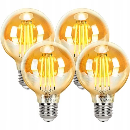 Żarówka LED E27 Vintage Edison 2700K 4W Ciepła Biel Zestaw 4 Sztuki na Arena.pl
