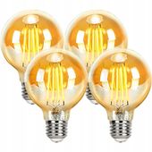 Żarówka LED E27 Vintage Edison 2700K 4W Ciepła Biel Zestaw 4 Sztuki