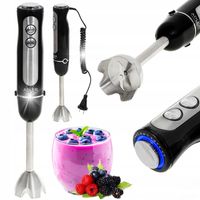 BLENDER RĘCZNY WIELOFUNKCYJNY METALOWY MOCNY 1500W