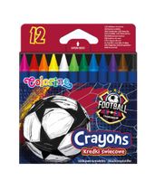 kredki świecowe 12 kolorów football colorino