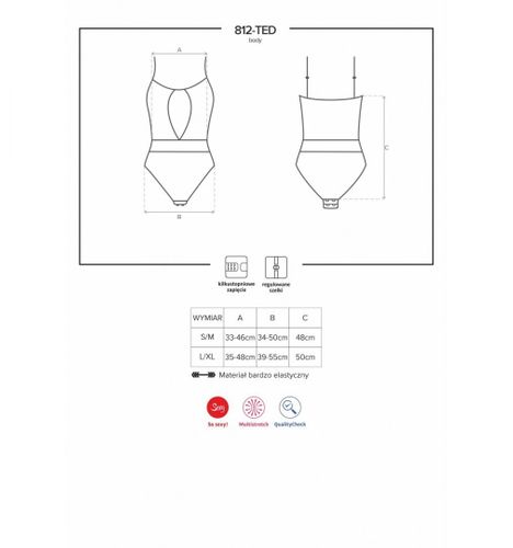 812-TED body czarne S/M na Arena.pl