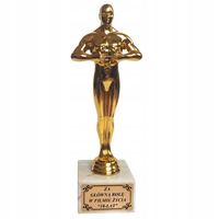 STATUETKA PREZENT 18 30 40 50 DOWOLNE URODZINY TWÓJ WŁASNY TEKST OSKAR