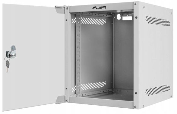 6U Szafa RACK wisząca 10" szara Lanberg zdjęcie 5