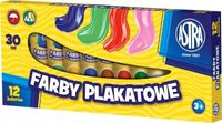 Farby plakatowe astra papiernicze 12 szt. x 30 ml