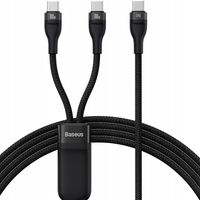 BASEUS MOCNY KABEL DO TELEFONU 2W1 USB-C DO 2X USB TYPU C 100W 20V 5A 1.5M