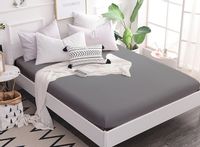 Prześcieradło jersey z gumką 140x200 szare