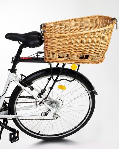 KOSZ ROWEROWY WIKLINOWY NA BAGAŻNIK TRANSPORTER TYLNY KOSZYK DUŻY PODUSZKA na Arena.pl