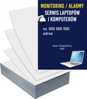 Ulotki A6 5000 szt firmowe reklamowe MONITORING ALARMY + PROJEKT GRATIS