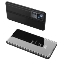clear view case etui xiaomi 12t pro / xiaomi 12t pokrowiec z klapką czarne