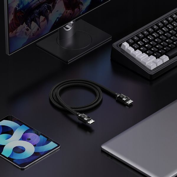 BASEUS KABEL DisplayPort 8K 60Hz HD PRZEWÓD AUDIO WIDEO PRZYŁĄCZE DP 2m zdjęcie 8