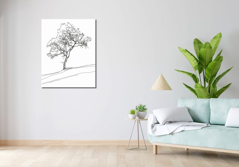 Obraz 70x90cm Drzewo w Zarysie zdjęcie 2