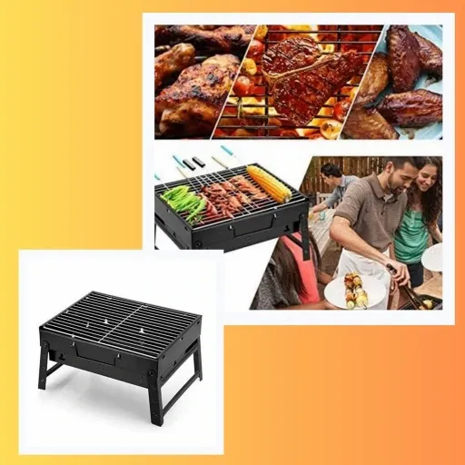 SKŁADANY PRZENOŚNY GRILL TURYSTYCZNY + LATARKA zdjęcie 14