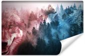 Fototapeta WILKI Niedźwiedzie Las We Mgle Abstrakcja Efekt 3D 400cm x 280cm