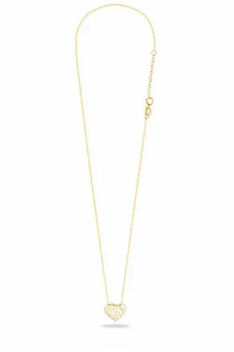 ZŁOTY NASZYJNIK Z AŻUROWYM SERDUSZKIEM PUDEŁECZKO TOREBKA GRATIS 14KT 585 na Arena.pl