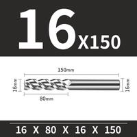 Frez Trzpieniowy VHM 3-Ostrzowy Rozmiar: Ø16x80x16Dx150L
