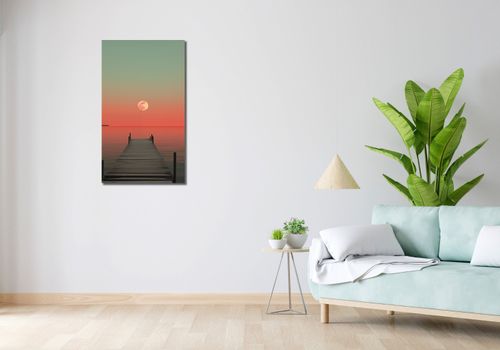 Obraz 50x90cm Księżyc nad Wodą na Arena.pl