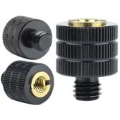 Adapter tuleja redukcja M6 na M8 statywowa aluminium czarna lampy 21 mm