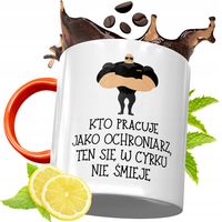 Kubek Pomarańczowy Dla Ochroniarza Prezent Z Nadrukiem Ze Zdjęciem