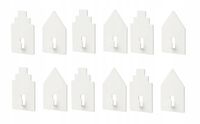 IKEA TIPPVAGN wieszaki domki haczyki samoprzylepne 6 kompletów po 2 sztuki