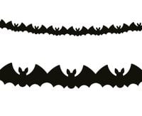 girlanda papierowa nietoperze, czarna, 10.5 x 25 x 300 cm pf-gnie