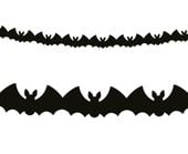 girlanda papierowa nietoperze, czarna, 10.5 x 25 x 300 cm pf-gnie